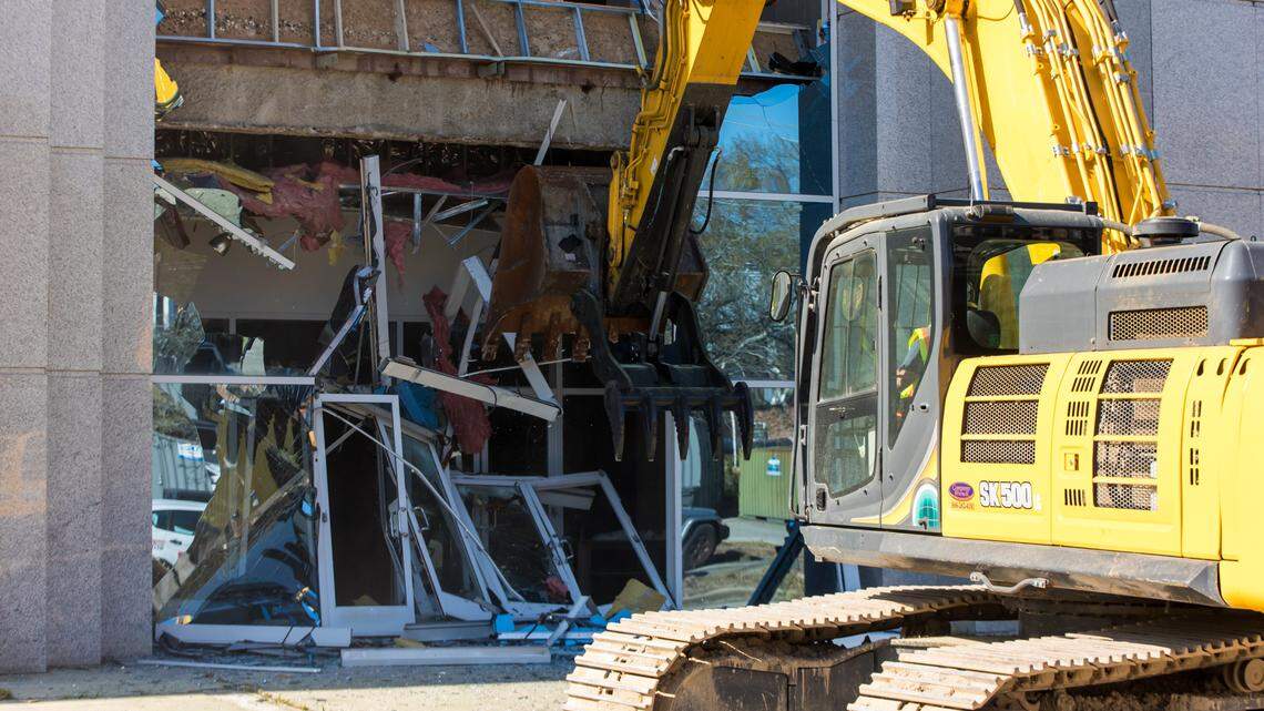 Demolition at the Richland Mall in Forest Acres Wednesday morning, March 20, 2024.