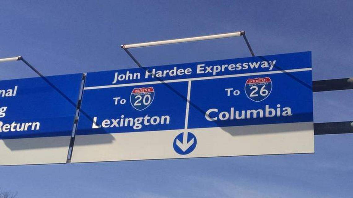 The John Hardee Expressway outside the Columbia Metropolitan Airport.