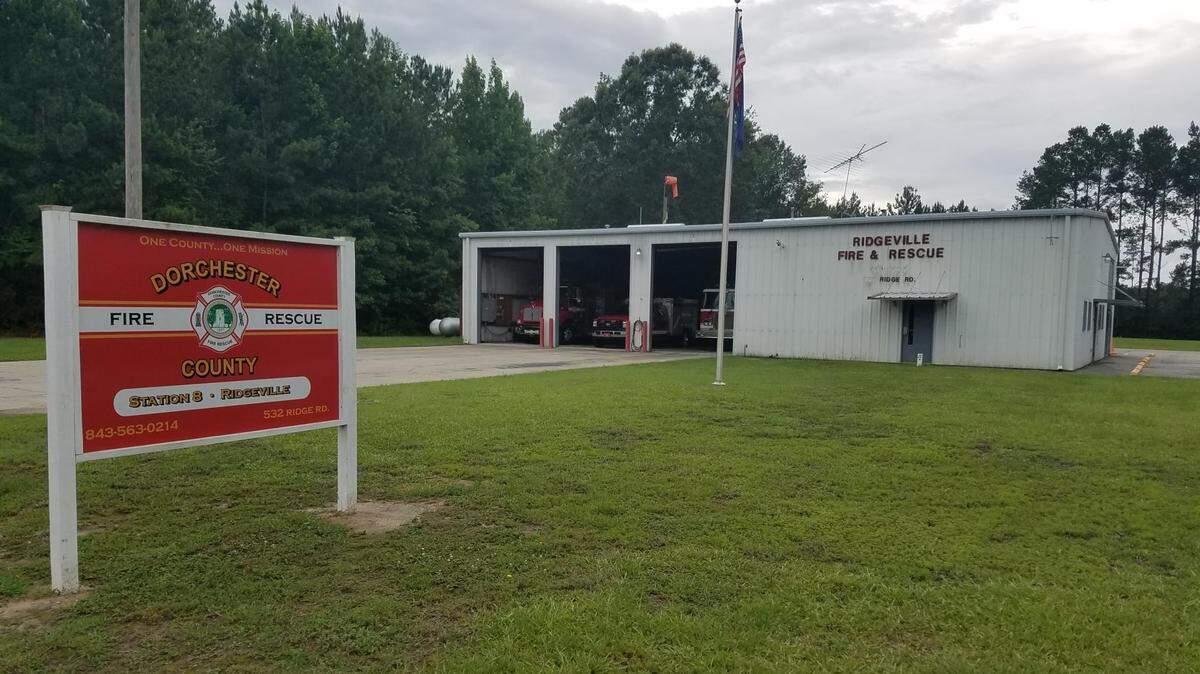 Ridgeville Fire Station 8 in Dorchester County.