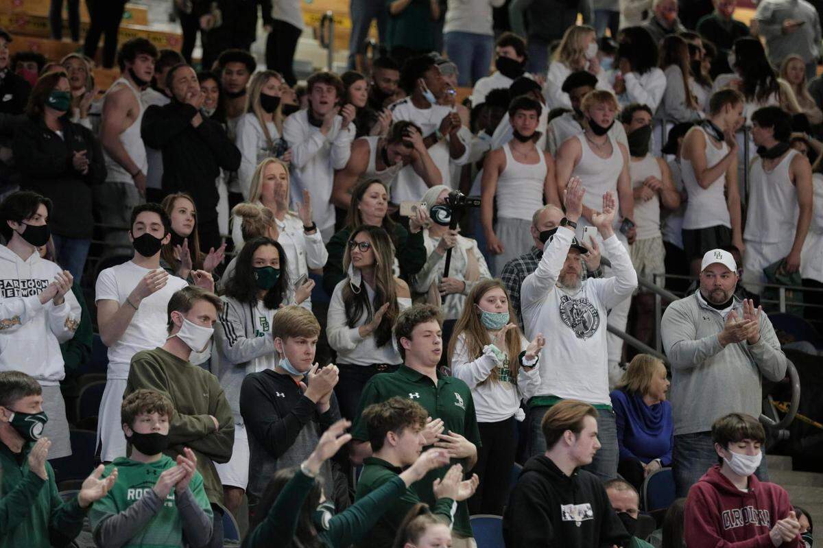 River Bluff students during the school’s game against Dorman in Aiken, South Carolina on Saturday, March 6, 2021.