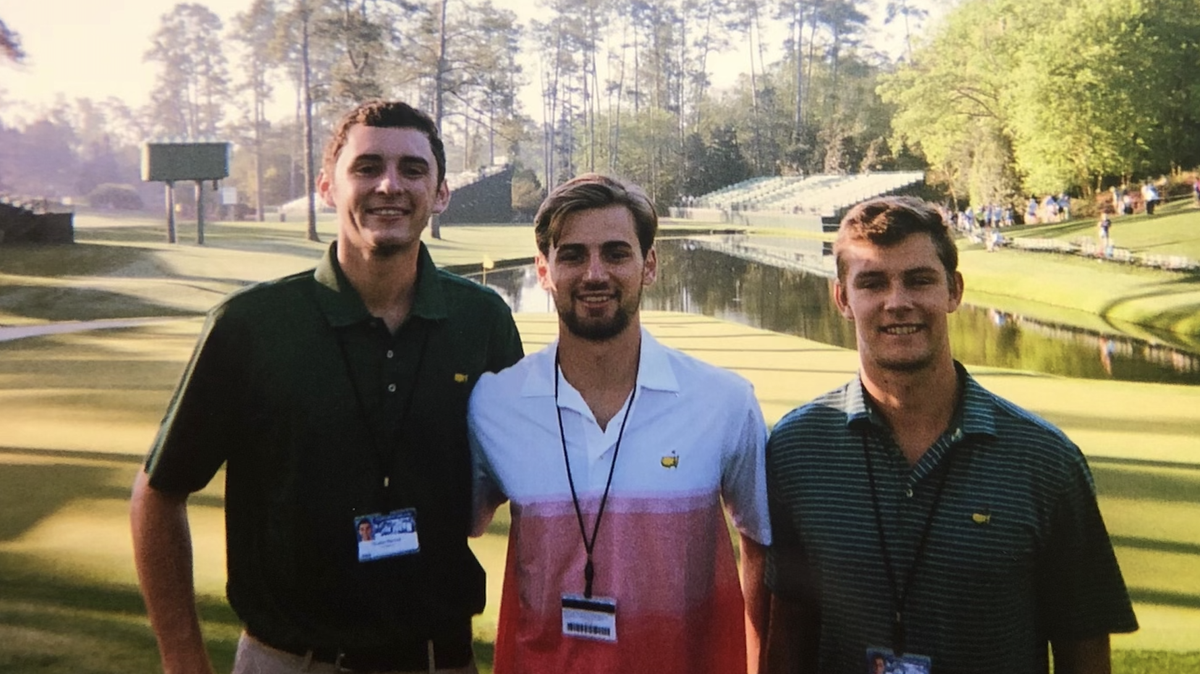 Former South Carolina students — including Parker Sutton (Right) — worked The Masters and enjoyed some breaks to watch golf.