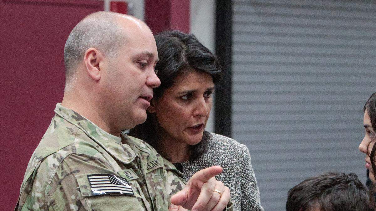 FILE PHOTO: From Jan. 10 - First Gentleman Michael Haley, spent time with his wife, Gov. Nikki Haley, their son Nalin, 10, and daughter Rena, 14, and other family members as he prepared to deploy for Afghanistan with other members of his agriculture training group.