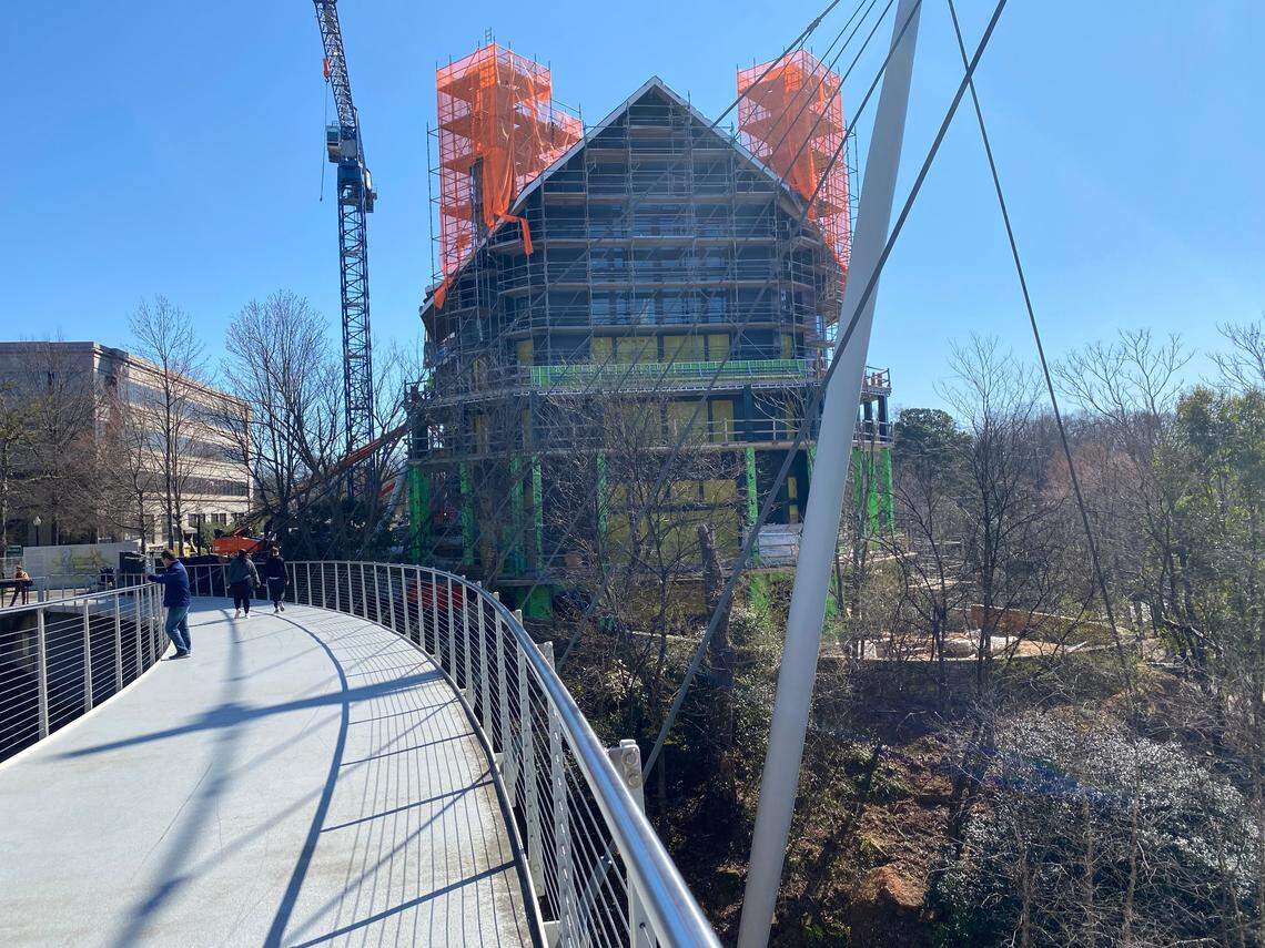 A Grand Bohemian is under construction in downtown Greenville, one of several hotels being built.