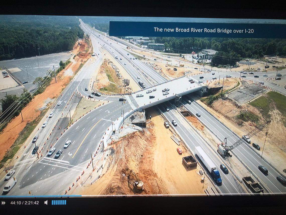 The new flyover bridge at Broad River Road and Interstate 20.