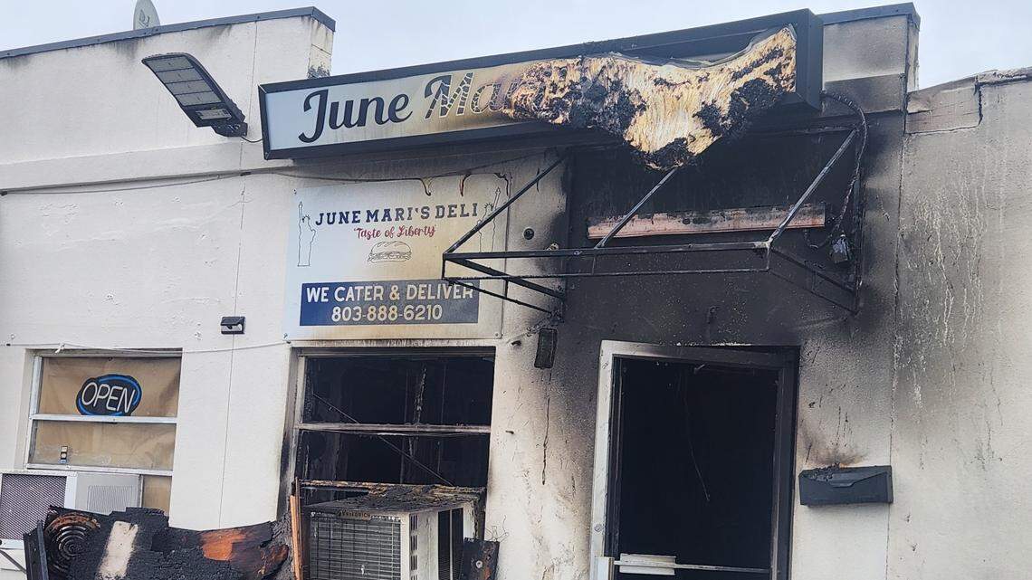 June Mari’s Deli on Augusta Street in West Columbia was heavily damaged by fire on May 27, 2025, fire officials said.