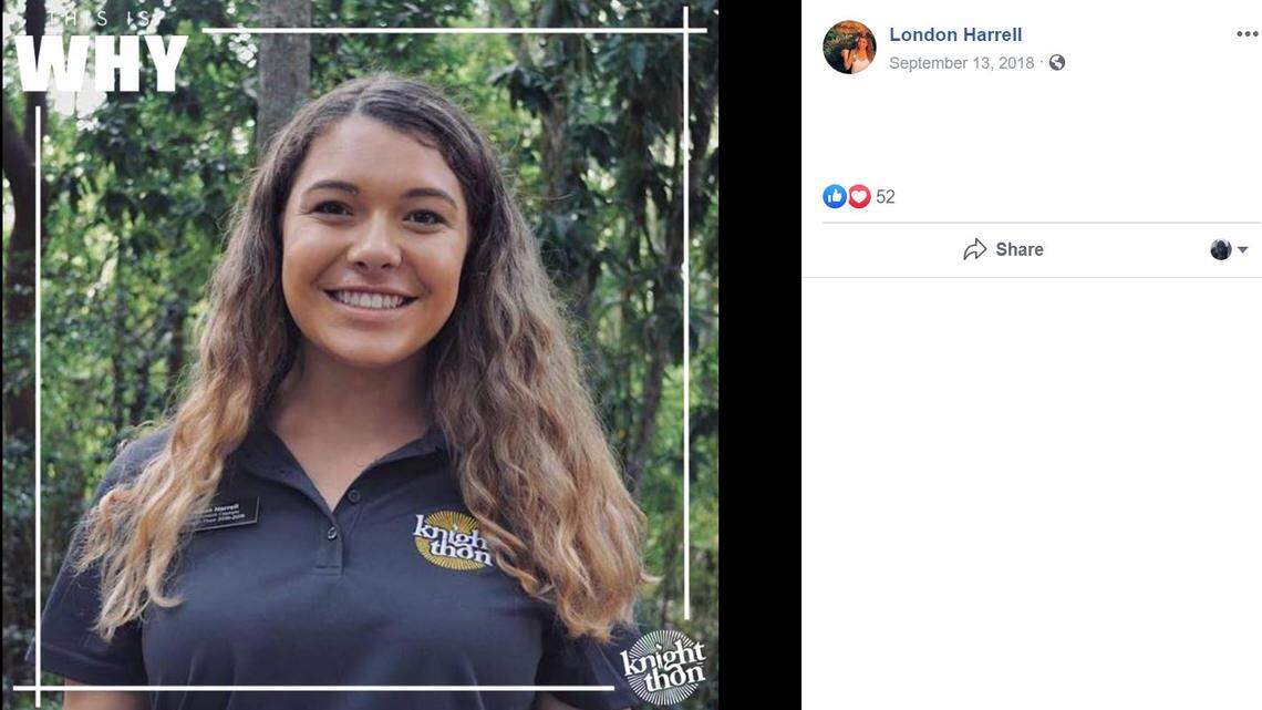 Columbia native London Harrell died after the UCF student was hit by a driver charged with DUI.