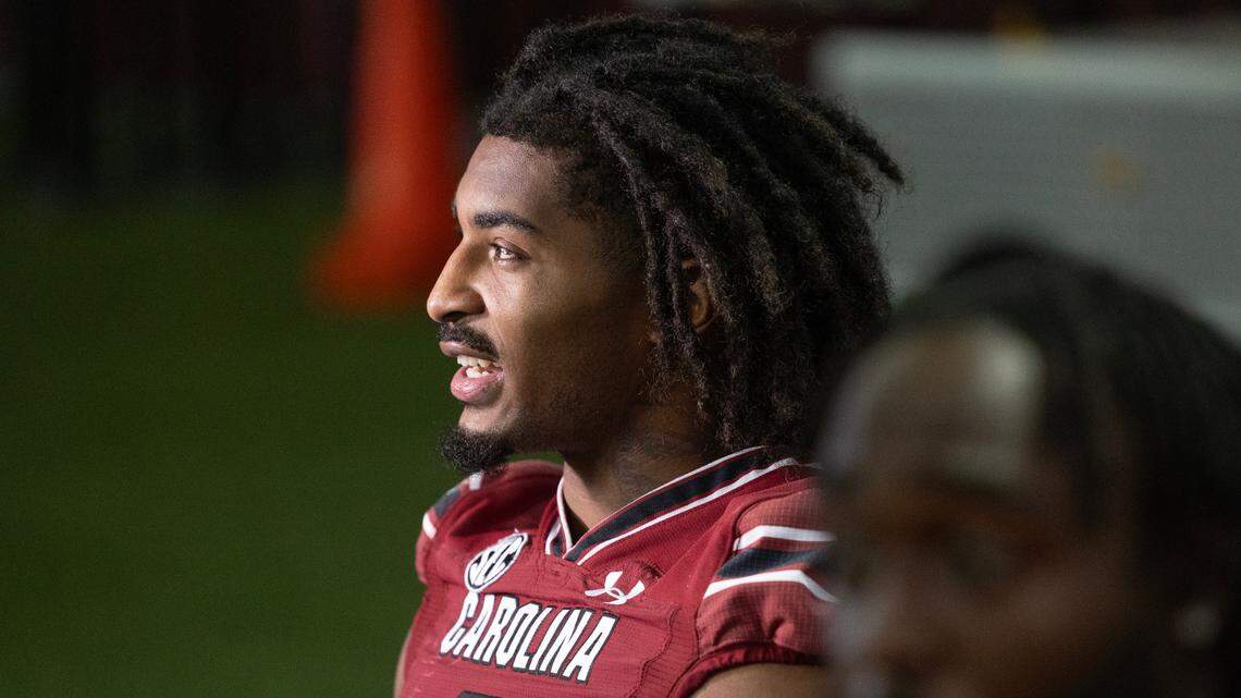 Juice Wells at South Carolina’s 2023 media day