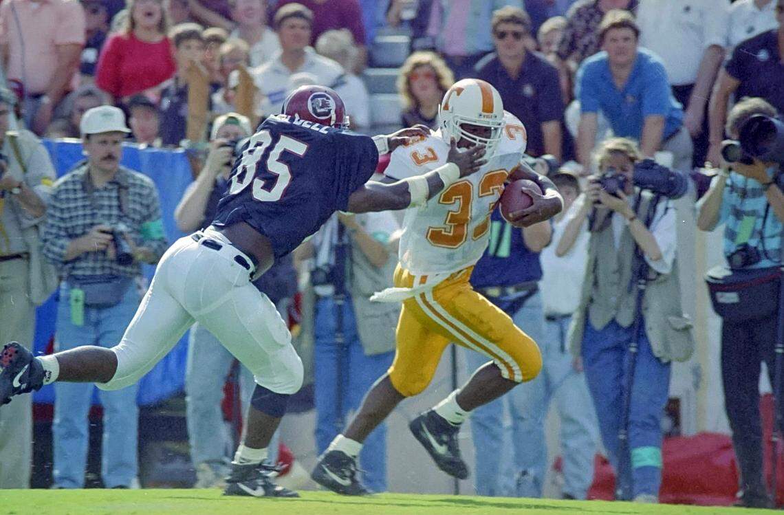 Hank Campbell made the game-saving tackle on a two-point conversion try against Tennessee in 1992.