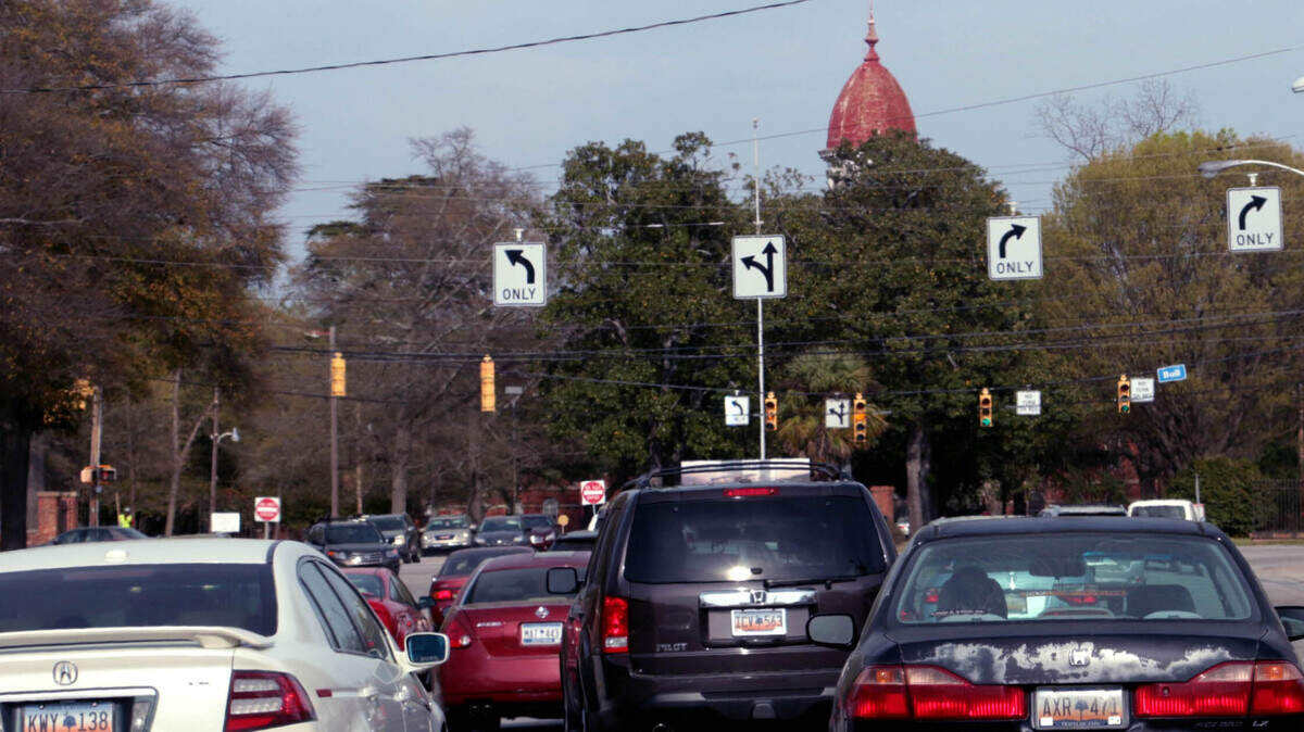 Traffic around the developing Commons at BullStreet and Spirit Communications Park on Elmwood Avenue and Bull Street is already heavy at peak travel times. An additional turn lane on Elmwood Avenue onto Bull Street is planned. {date}