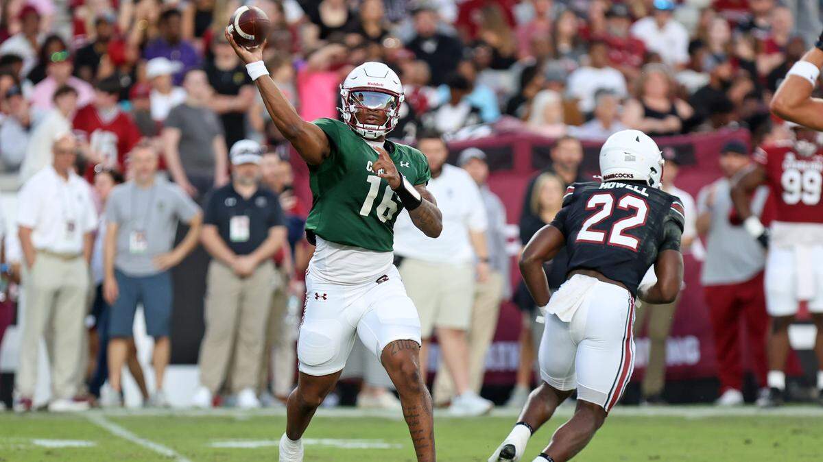 South Carolina’s LaNorris Sellers in the 2025 spring football game at Williams-Brice Stadium.