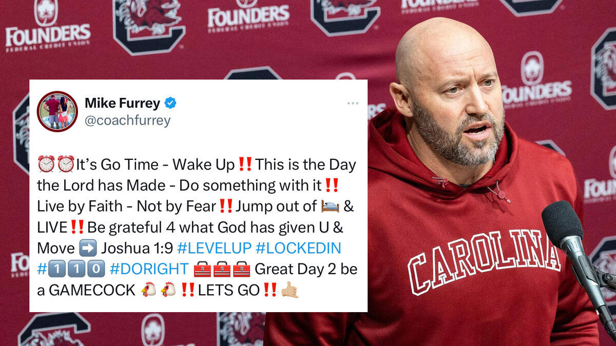South Carolina receivers coach Mike Furrey