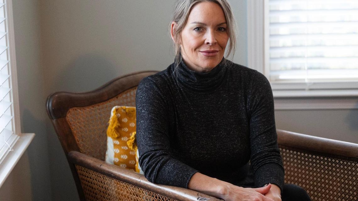 Mary Wood, a teacher at Chapin High School, at her home on Thursday, November 16, 2023.