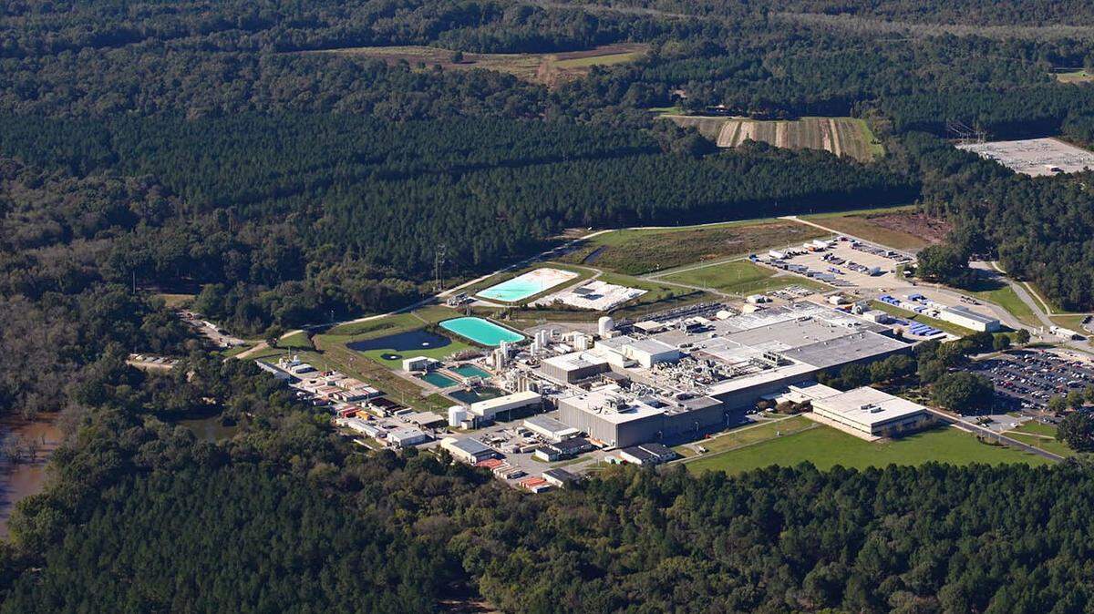 Westinghouse Nuclear fuel factory southeast of Columbia, SC