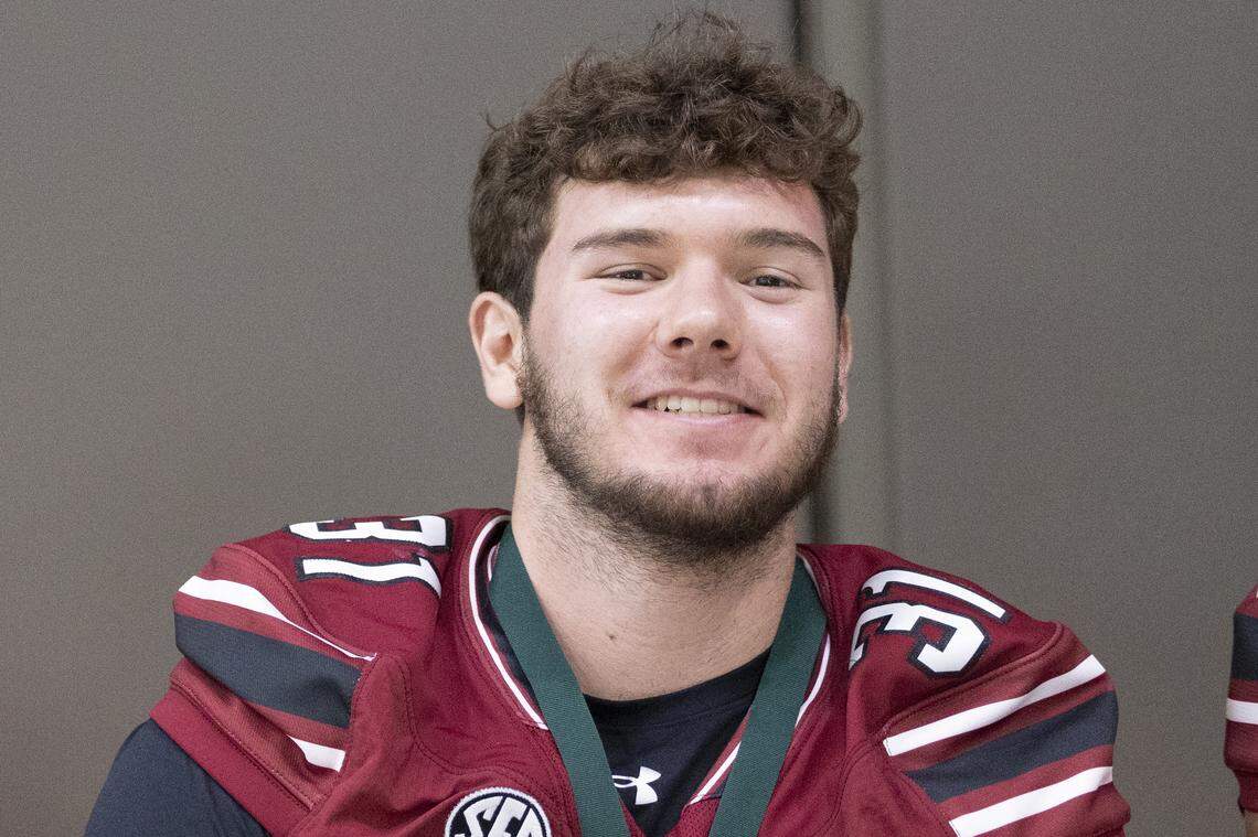 South Carolina football freshman Neil Salvage III (31) appears at the annual Pigskin Poets event held Friday, July 12, 2024 at Drew Wellness Center in Columbia.