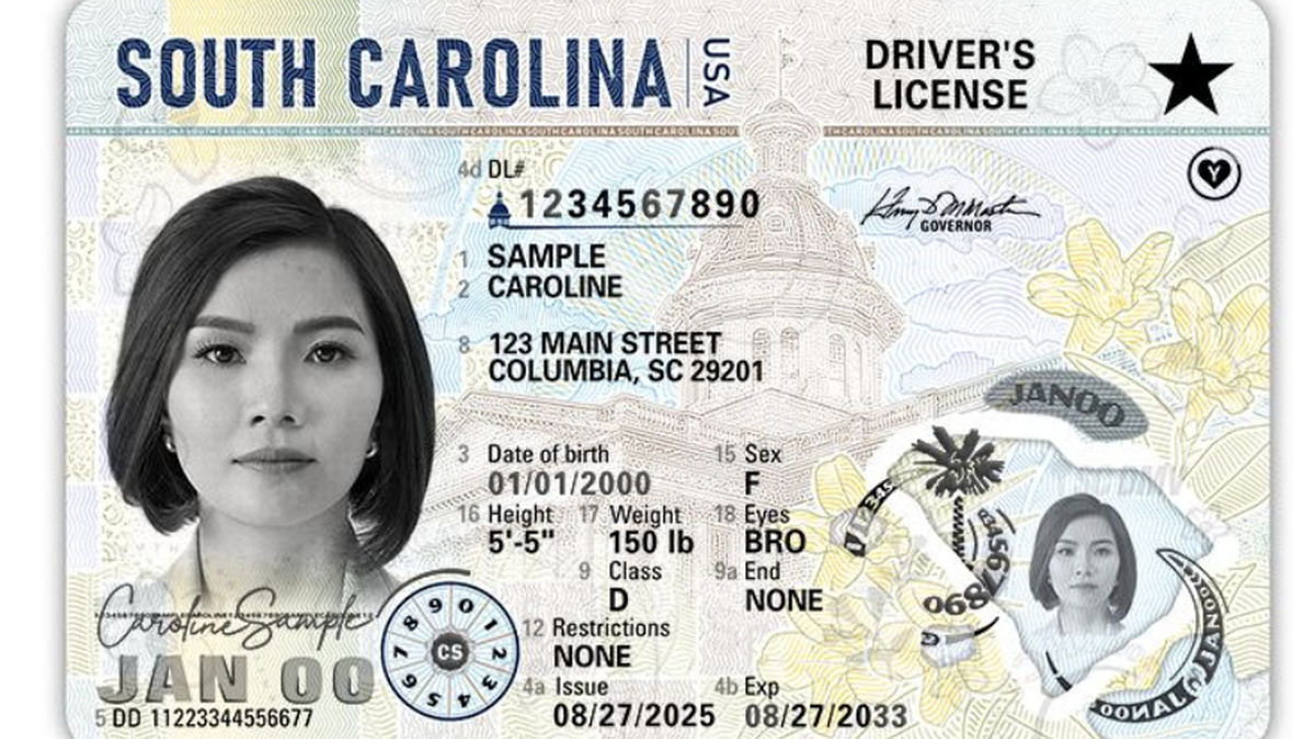 South Carolina will begin issuing a new driver’s license design this fall