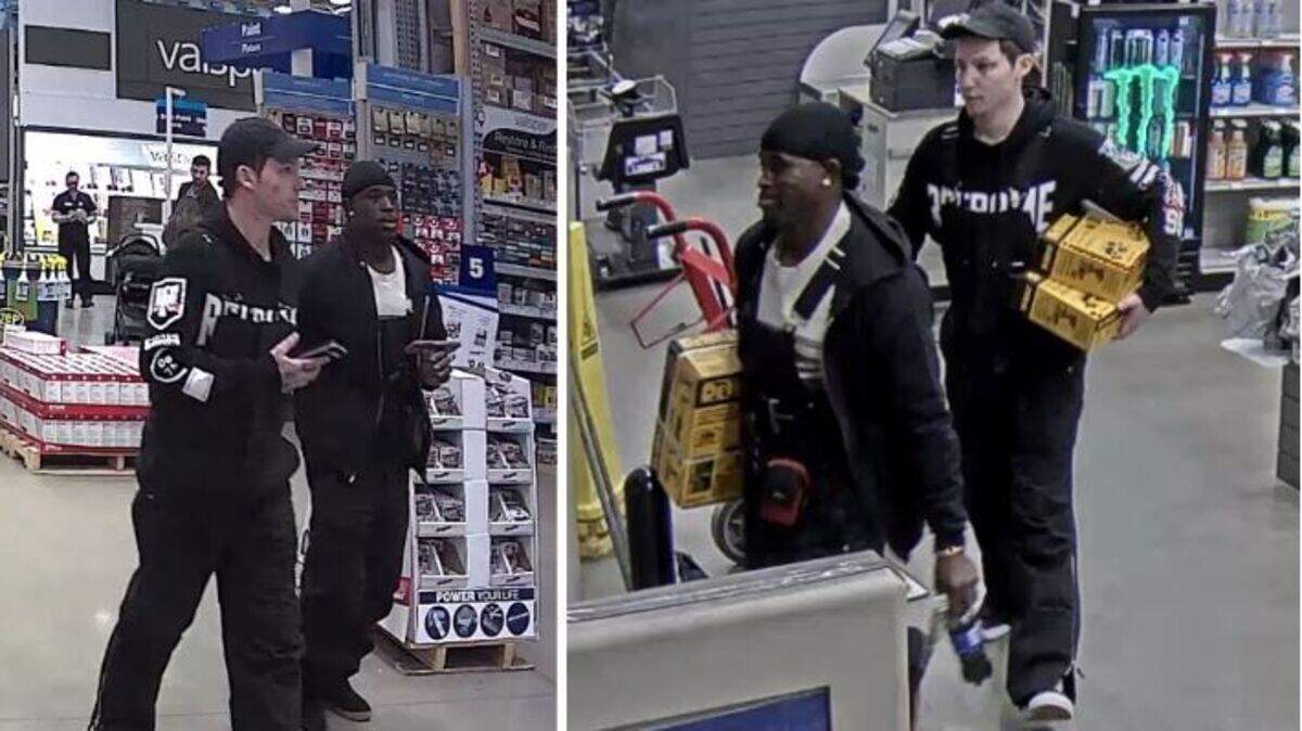Lexington police are seeking help identifying the men in these security photos from a Lowe’s Home Improvement store.
