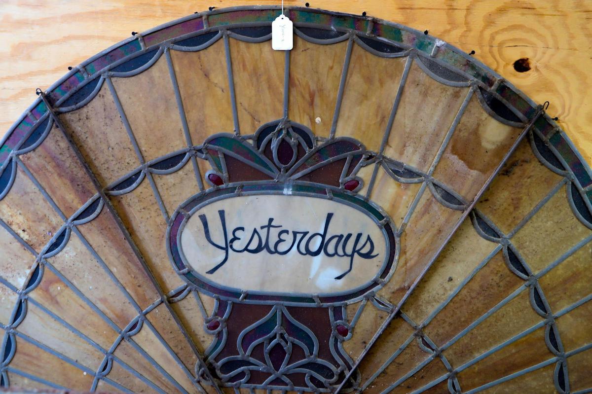 Items from Yesterday’s are up for auction through Wooten & Wooten Auctioneers In Camden. The restaurant in Columbia’s Five Points closed recently after 43 years in business. This stained glass window used to be a Coke-a-Cola sign. The red logo was removed and Yesterdays was painted in the center. 7/21/20