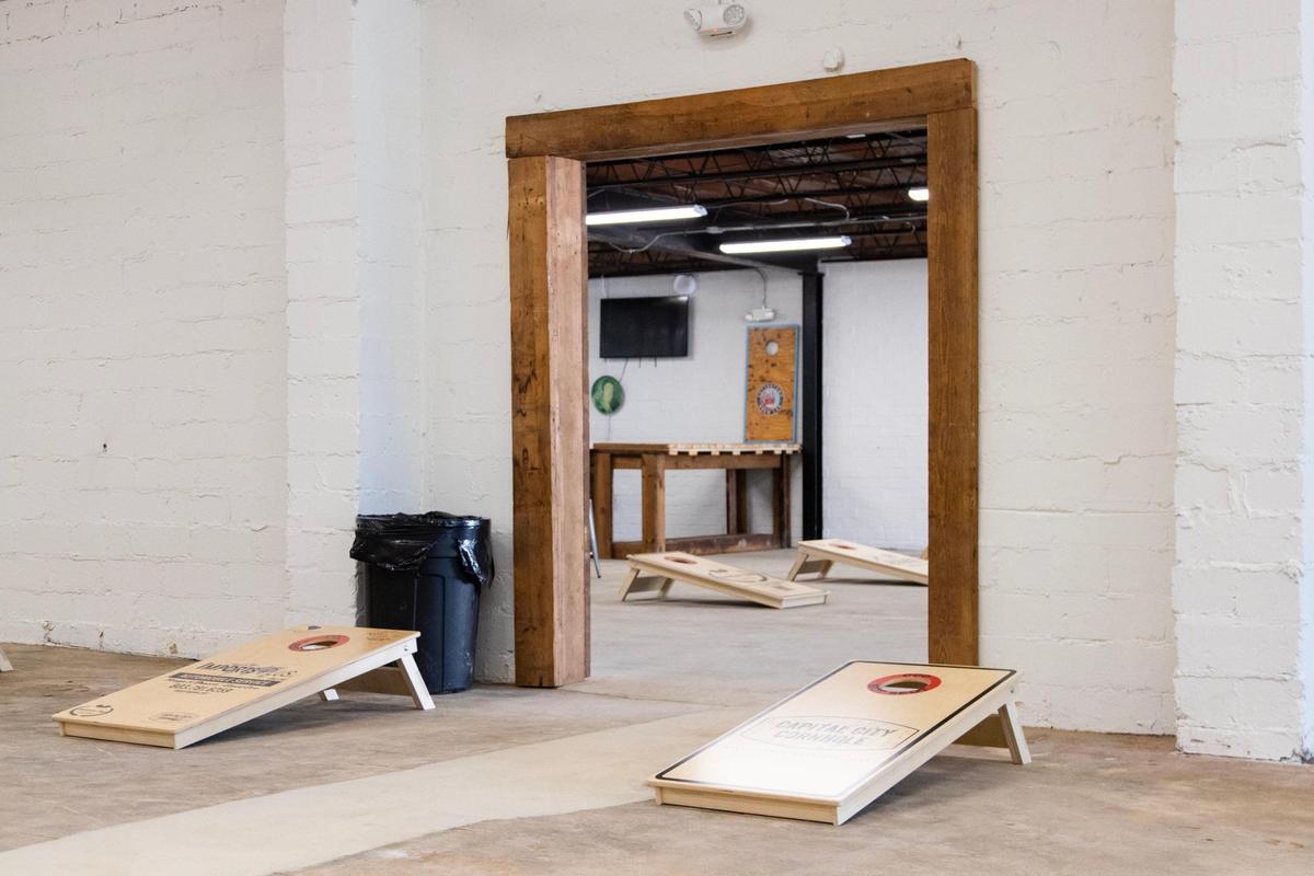 Capital City Cornhole in the North Main area is nearly ready to open. The business will host everything from friendly games to tournament competitions.