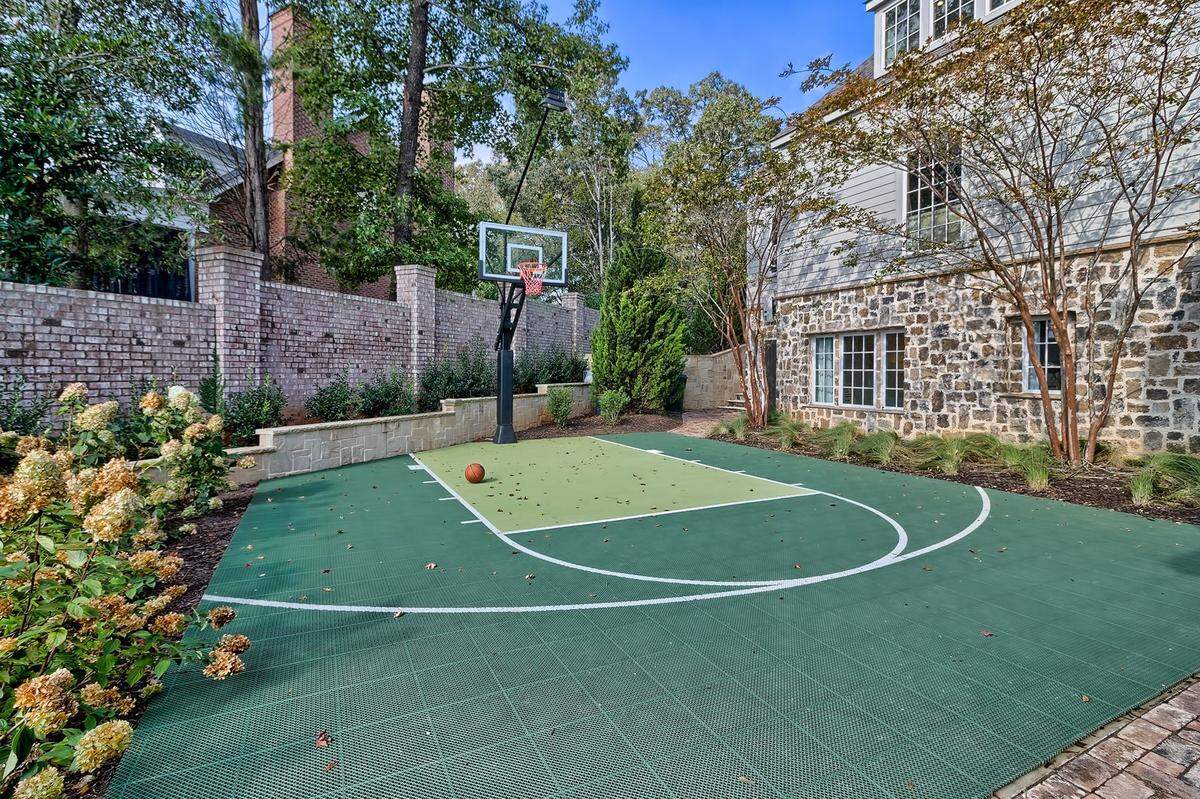 A view of the personal basketball court at a $3.9 million Lake Murray home for sale.