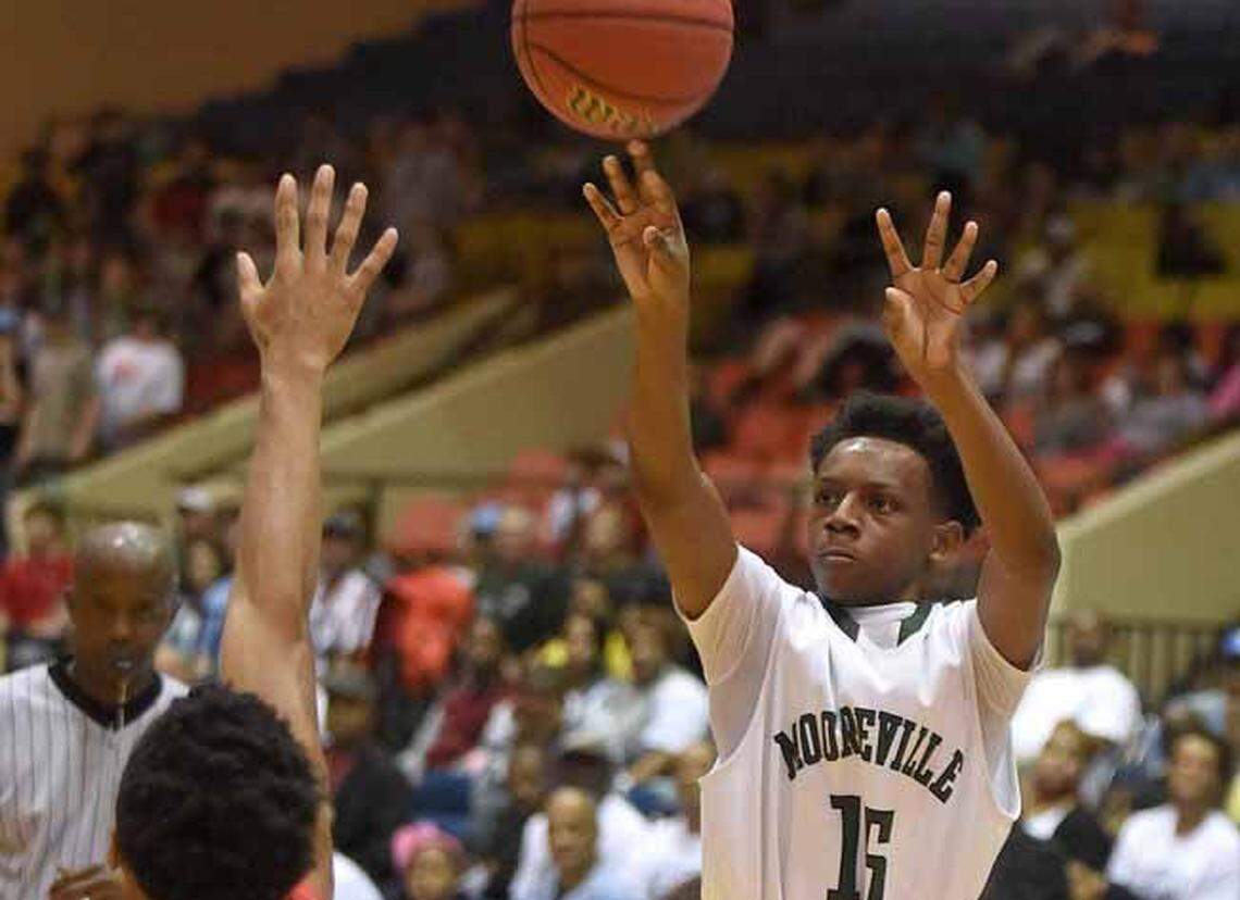 Jaycee Horn was known for his ability to kncok down 3-pointers in his two seasons at Mooreville High School. Horn helped the Troopers to their first MHSAA 3A Final Four in nearly 20 years as a freshman.