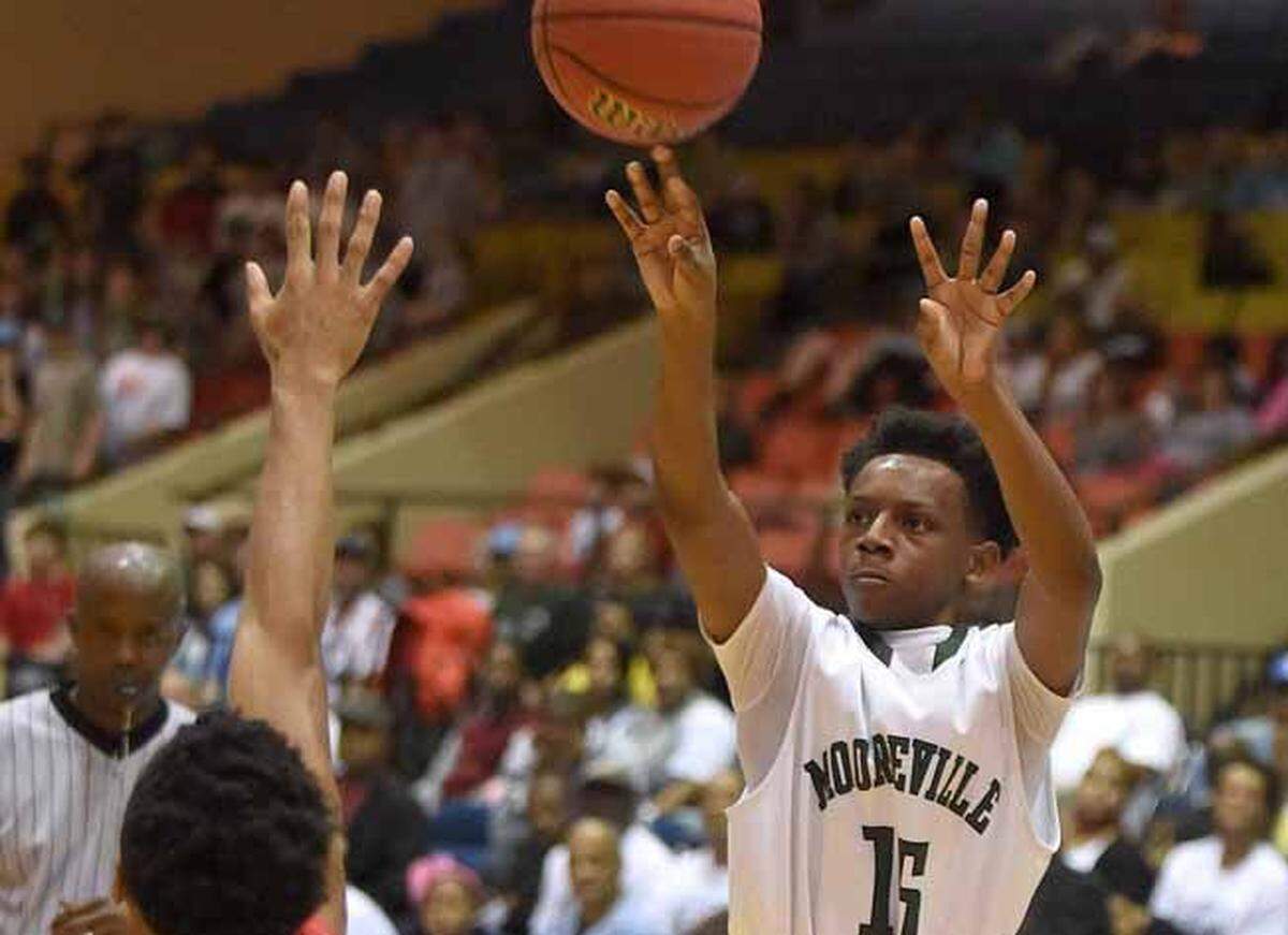 Jaycee Horn was known for his ability to kncok down 3-pointers in his two seasons at Mooreville High School. Horn helped the Troopers to their first MHSAA 3A Final Four in nearly 20 years as a freshman.