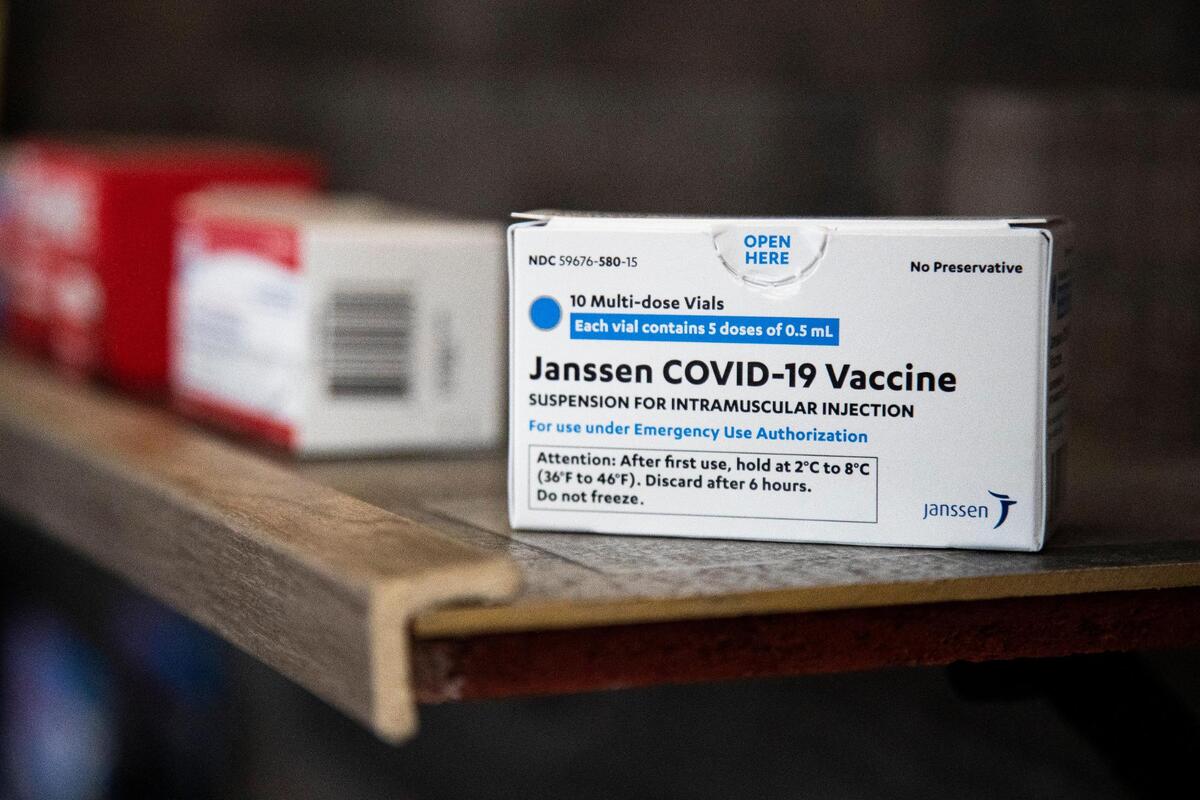 A box of Janssen COVID-19 vaccine at Lexington Pharmacy on Thursday, March 18, 2021. Pharmacist Dr. Dhruti Patel is administering the vaccine at the small pharmacy in Lexington, South Carolina.
