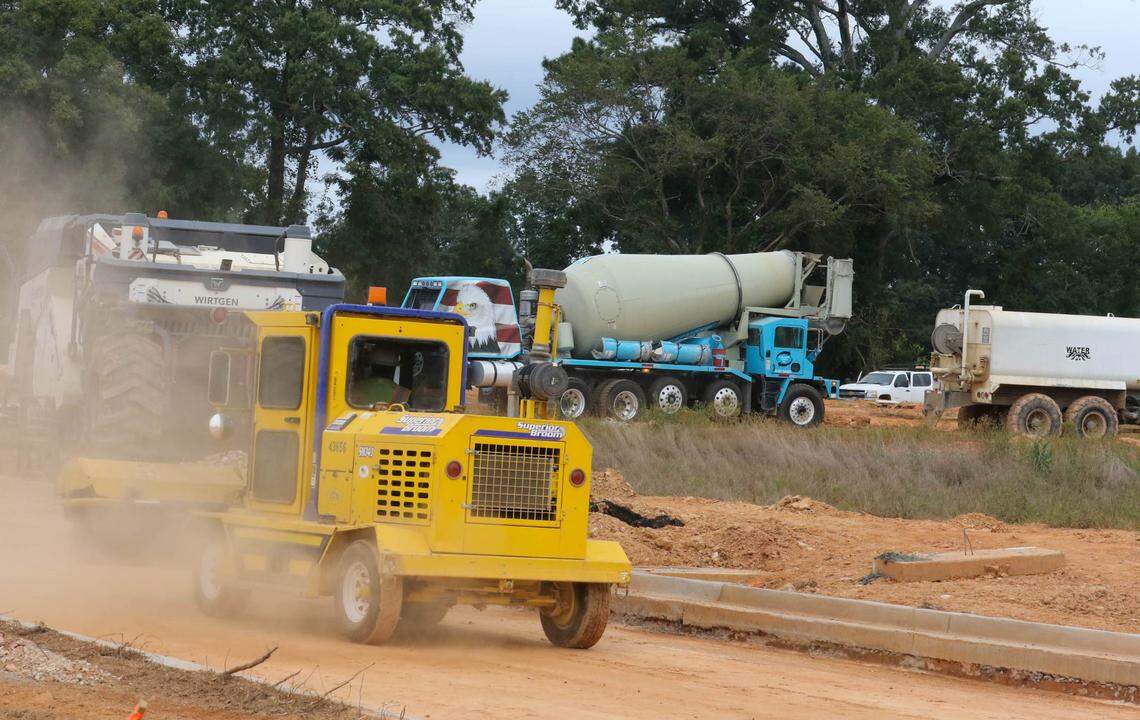 Construction on Piney Woods Elementary School in Chapin in the fall of 2020. The school opened to students for the 2021-22 school year.