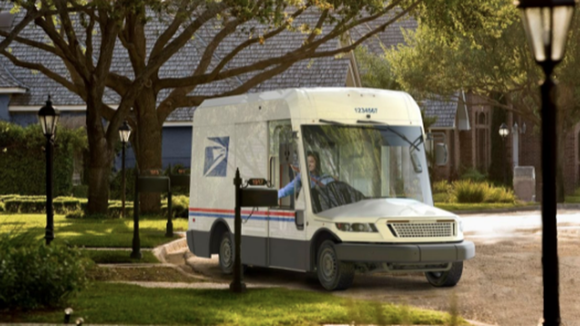 The new postal service delivery vehicles will be powered by zero-emission batteries and fuel-efficient low-emission internal combustion engines.