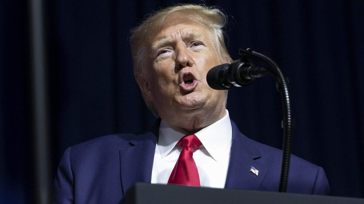 President Donald Trump speaks about criminal justice reform at the David Swinton Campus Center at Benedict College in Columbia, S.C. (Tracy Glantz/The State Newspaper/ via AP, Pool) 10/25/19