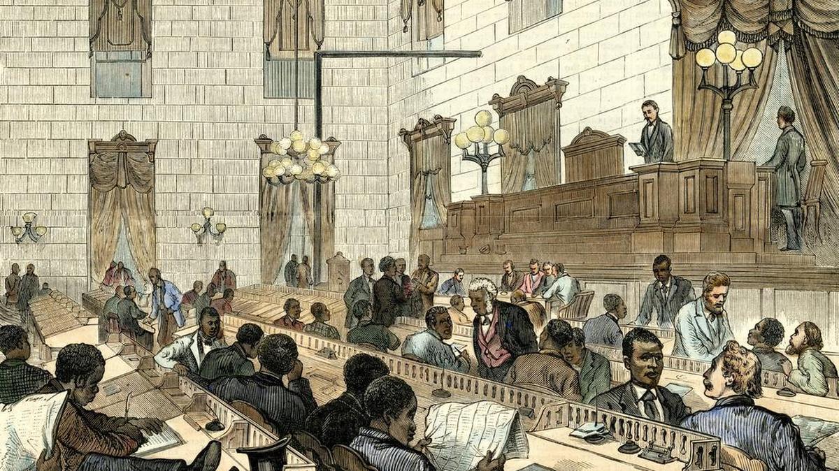 The Dec. 19, 1876 edition of Frank Leslie’s Illustrated depicted the Republican-dominated S.C. Legislature.
