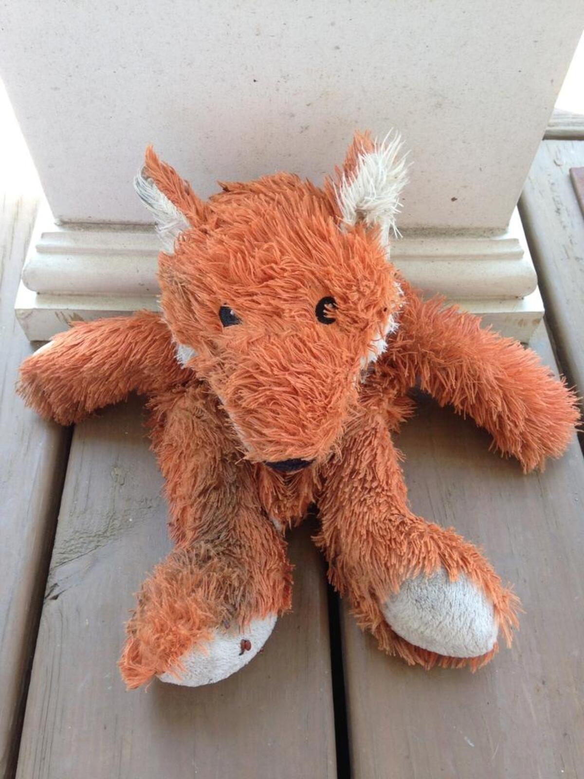This stuffed animal was found in the middle of a stretch of highway in the Columbia area.