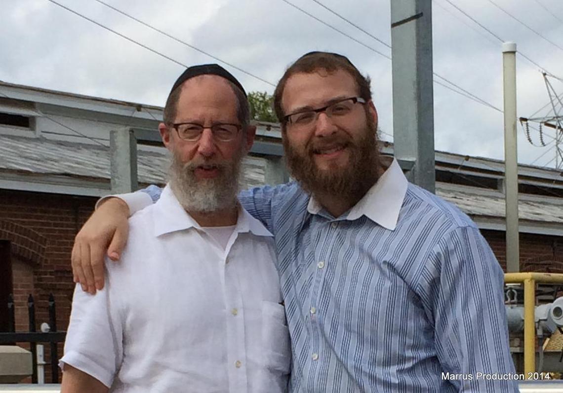 Peter Marrus and son Rabbi Levi Marrus