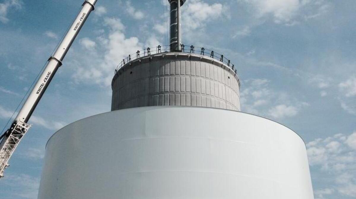 Folks in Northeast Richland may wonder what’s going up. It’s a new water storage tank, one of three in the area.
