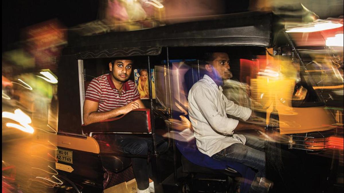 In an auto rickshaw, which is ‘kind of adorable and somewhat terrifying.’