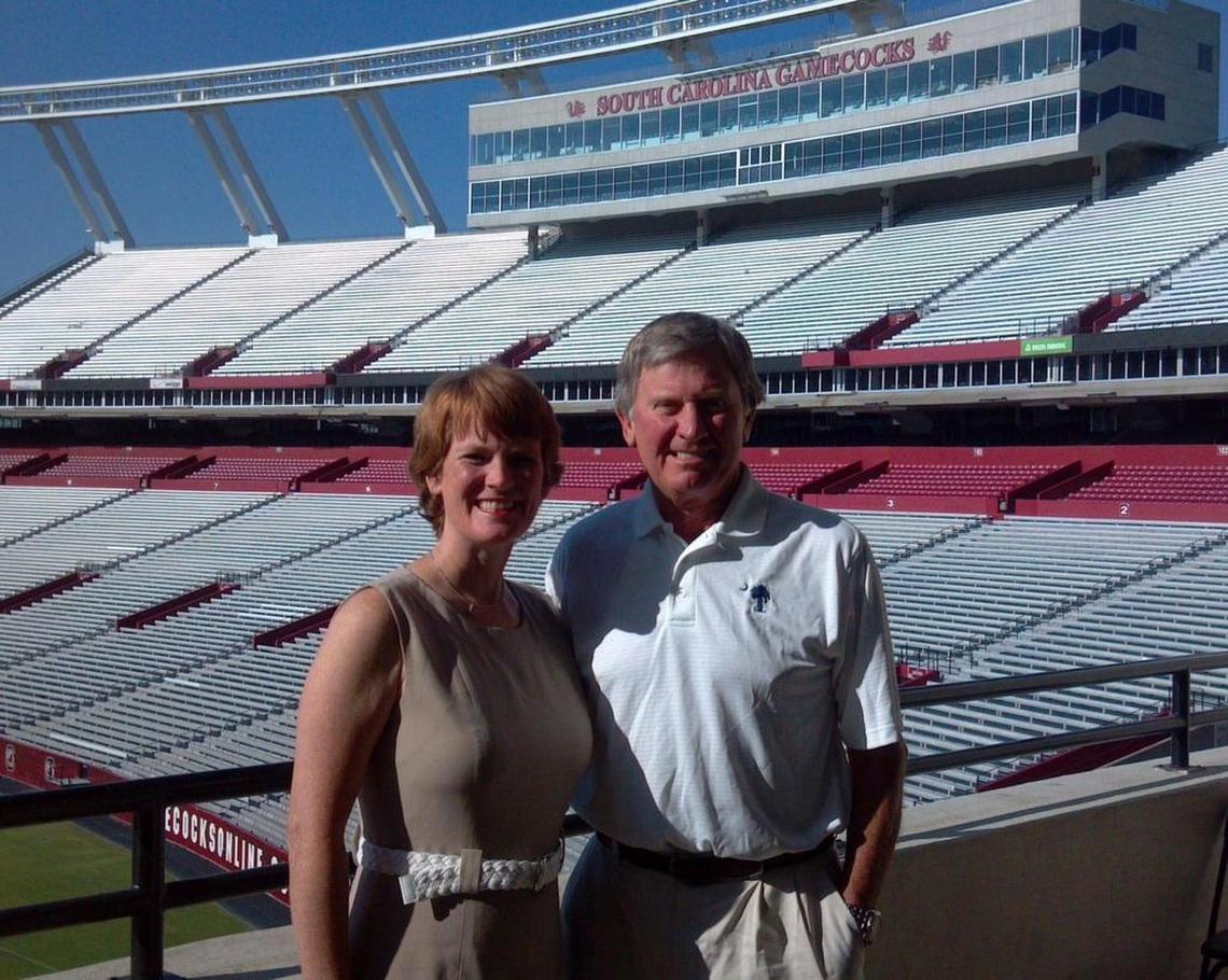Amy Moody and father Steve Spurrier