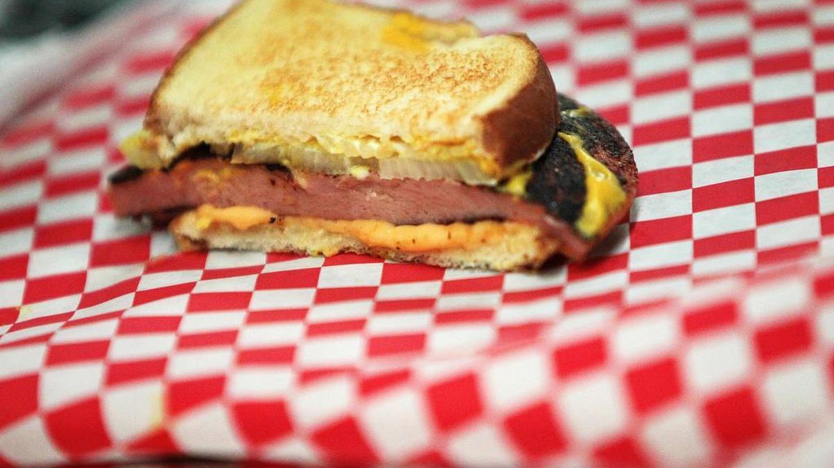 The fried burnt bologna sandwich at Roger’s Country Store in Lugoff.