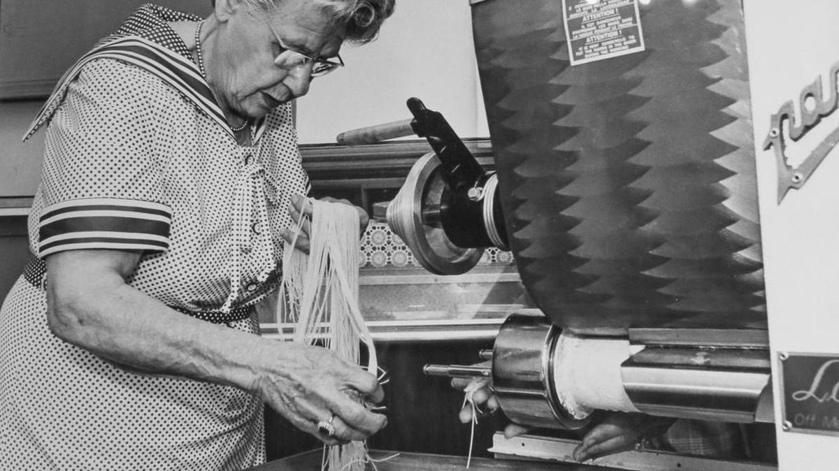 
In this undated photo, Sadie Carnaggio Tronco is shown making pasta. She started the restaurant. 
