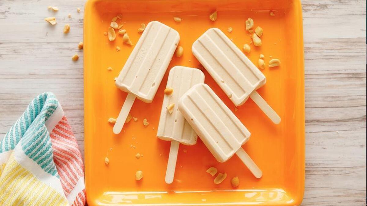 Creamy Peanut Butter Banana Popsicles, recipe by Mary Leverette, of Columbia.