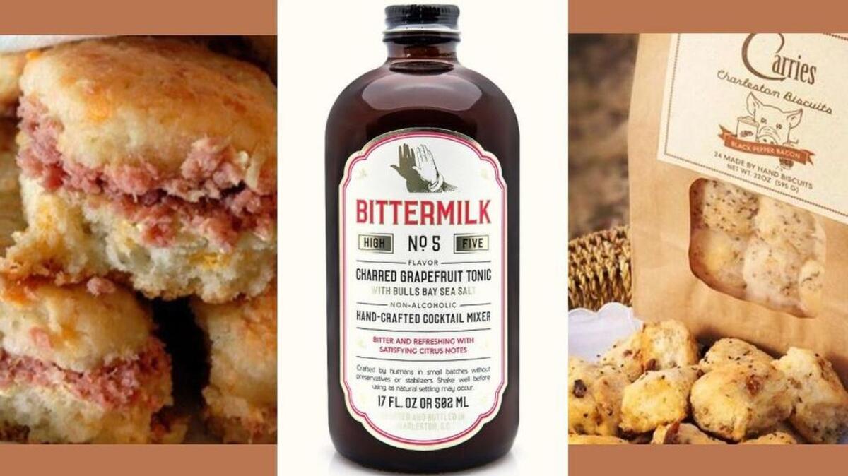 Local winners of the 2017 sofi Awards for specialty foods are Carries Charleston Biscuits and Bittermilk LLC, also from Charleston.