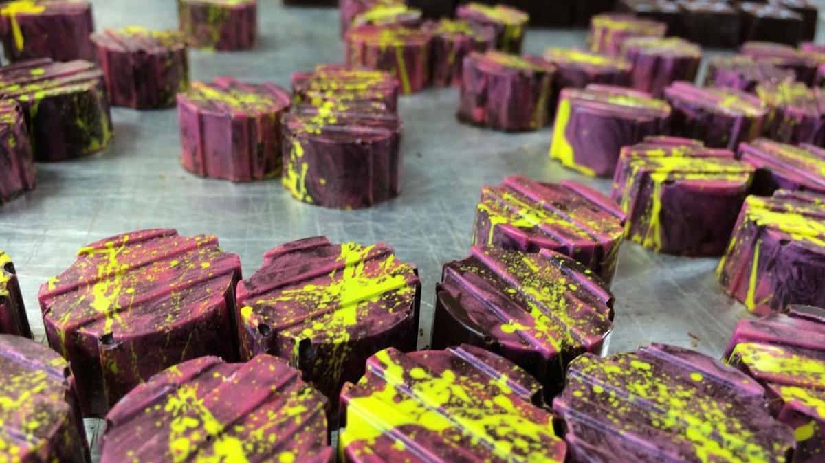 A number of classes around Columbia show you how to make and pair chocolates with beverages. Here: Chocolate truffles just out of the mold at Bruges Chocolaterie in West Columbia.