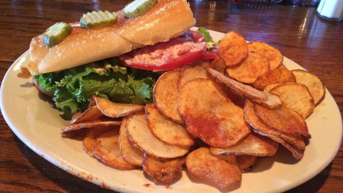 The catfish po’boy at Peebles Wing Shack on Rosewood.