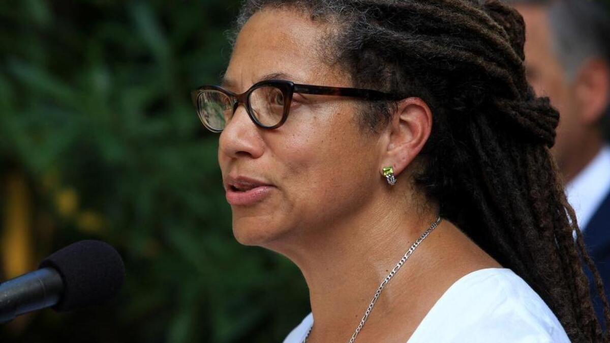 Poet Nikky Finney speaks during a past event at the University of South Carolina.