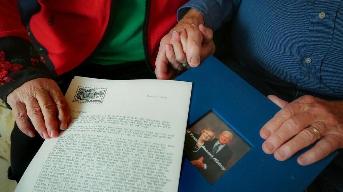 Donna and Ken Benson started writing Christmas letters to go with their Christmas cards the year they got married in 1964. So now they have a 50-year collection of these letters that act as an archive of their family history.