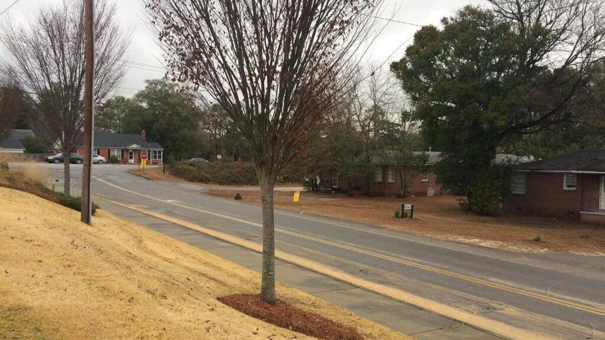 Property at the corner of Brentwood and Forest Drive is being considered for development. Plans would include three commercial buildings and approximately 13 townhouses.
