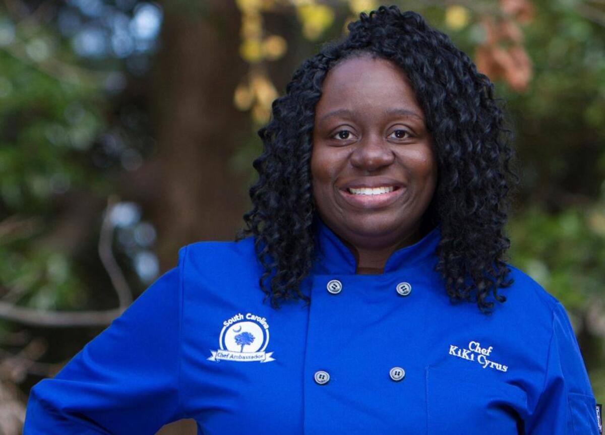 Chef Kiki Cyrus of Kiki’s Chicken & Waffles in Columbia.
