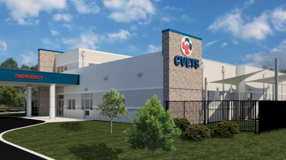A rendering of the CVETS emergency veterinary clinic under construction on Oakcrest Drive, off the Trenholm Road Extension.