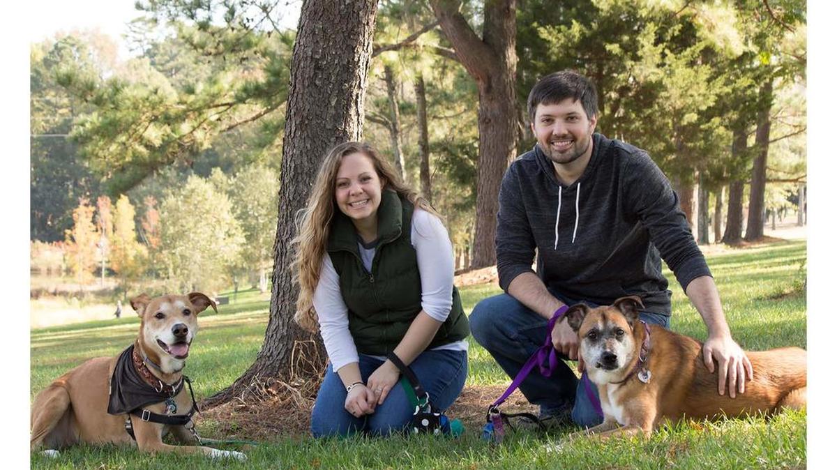 Tiffany Ott and Seth Hemphill with Scout and Emma