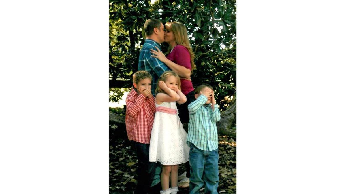 Jamie Gainey, Andrew Parker and their children