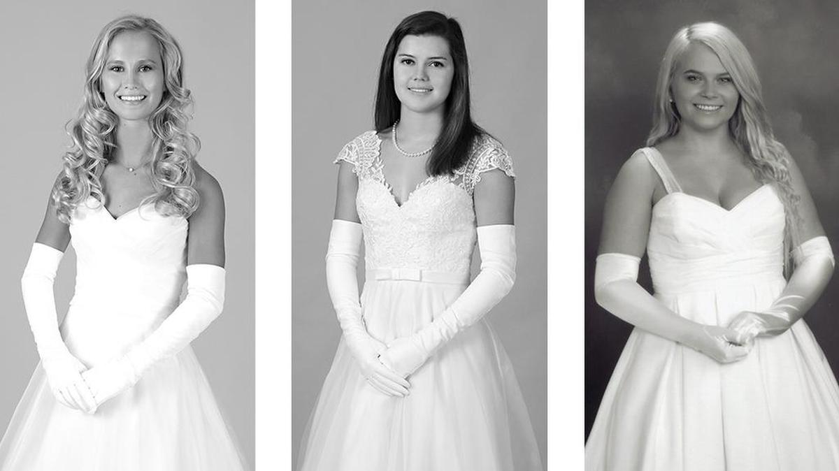 From left, Miss Lauren Pinckney Layden, Miss Frances Louise Sadler and Miss Sarah Virginia Dixon.