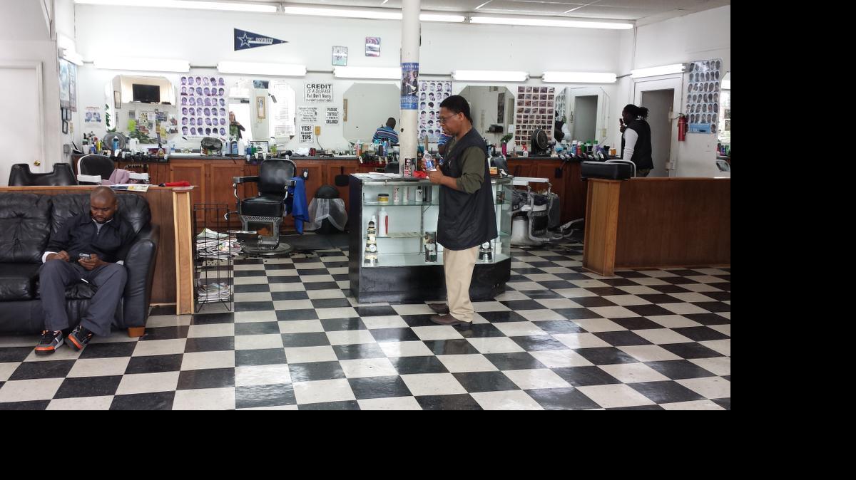 
Joe McGee’s barber shop on Main Street is one of 39 venues for art in downtown Lake City.
